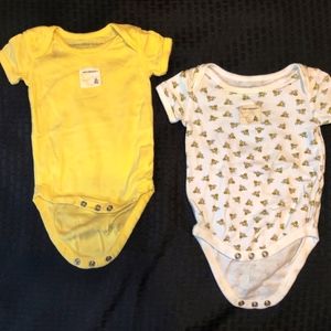 Burt's Bees organic onesies, baby size 0-3m